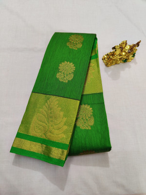 Uniqon Creations Self Design Kota Doria Cotton Silk Saree(Green)