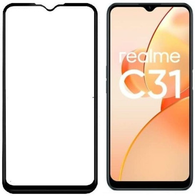 DMJHP Edge To Edge Tempered Glass for Realme C31(Pack of 1)