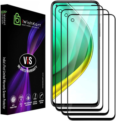 iWishKart Edge To Edge Tempered Glass for Realme C17(Pack of 3)
