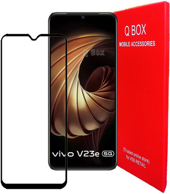 Q Box Edge To Edge Tempered Glass for Vivo V23e 5G(Pack of 1)