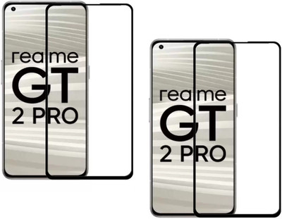 ISAAK Edge To Edge Tempered Glass for Realme GT 2 Pro Edge to Edge, Full Glue, 11D Tempered Glass(Pack of 2)