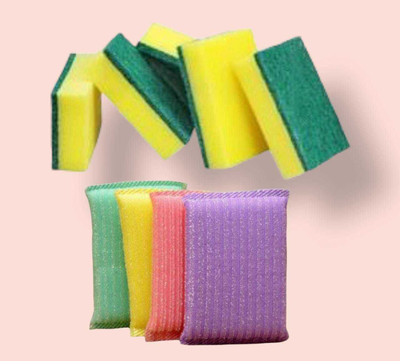 AK GROUP (5 PCS) RANI PAD ,(5 PCS )FOAM PAD Scrub Pad(Regular, Pack of 10)