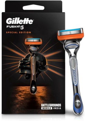 GILLETTE Fusion Men�s Razor for Shave and Beard Shape with BGMI – Special Edition