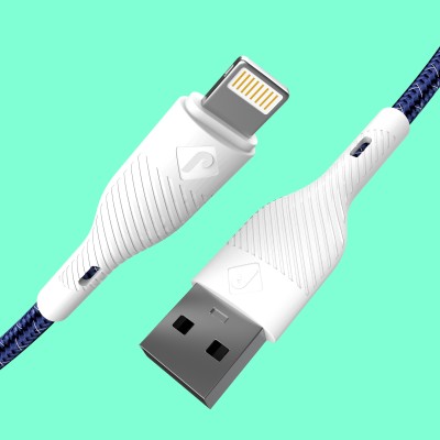 Para Lightning Cable 3 A 1 m copper Fast iPhone Charging Cable & Data Sync Cable Compatible for iPhone 6/6S/7/7+/8+(Compatible with iPhone, Apple, TV, Laptop, Tablet, Blue, One Cable)