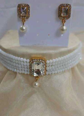 JewelShadi Alloy White Jewellery Set(Pack of 1)