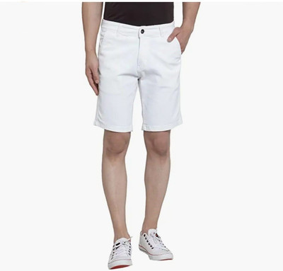 New latest Solid Men White Chino Shorts