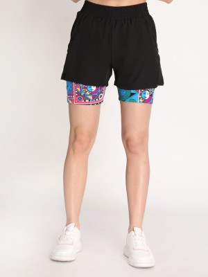 Shine N' Show Solid Women Black Basic Shorts