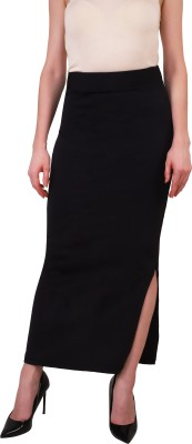 Stars and You Solid Women Pencil Black Skirt