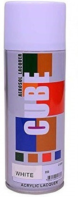 Kunjzone Cube Aerosol Multi Purpose Spray Paint, 450 ml White Spray Paint 450 ml(Pack of 1)