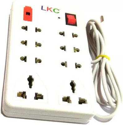 S Traders 8 Plug Point Light Extension 8 Socket Extension Boards (White) 8  Socket Extension Boards(White, 55 m)