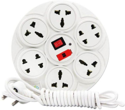 AMOR BENISON WROUNDG 8  Socket Extension Boards(White, 2.5 m)