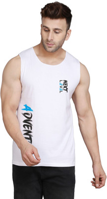 SLOWLORIS Typography Men Round Neck White T-Shirt