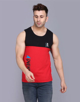 Cryptic Printed Men Round Neck Red, Black T-Shirt