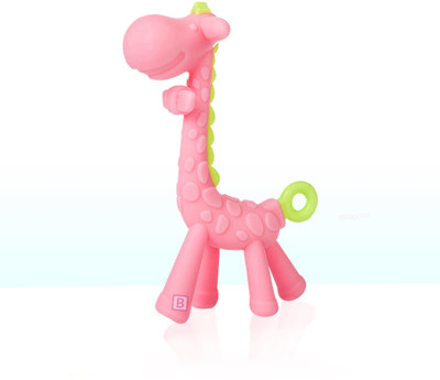 Bembika International Teether - Shape Giraffe Pink Teether(Pink)