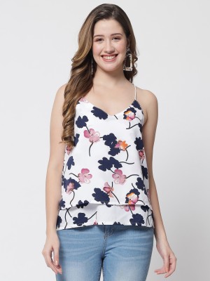PURYS Casual Printed Women White Top