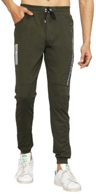 Good Fashion Printed Men Green Track Pants