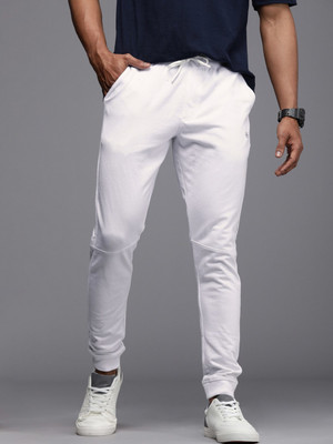 WROGN Solid Men White Track Pants
