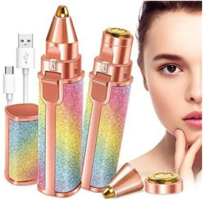 WunderVoX 2 IN 1 EYEBROW TRIMMER Runtime 30 min Body Groomer for Women-X70 Trimmer 45 min  Runtime 1 Length Settings(Multicolor)