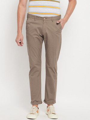 DUKE Slim Fit Men Khaki Trousers