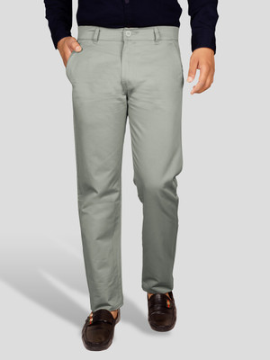 JUST BLACK Regular Fit Men Grey Trousers