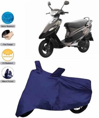 KEDIT Two Wheeler Cover for TVS(Scooty Pep+, Blue)
