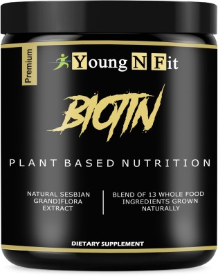 Young N Fit Nutrition Plant Based Biotin 10000+ mcg For Strong Hair & Healthy Skin (S12) Pro(400 g)