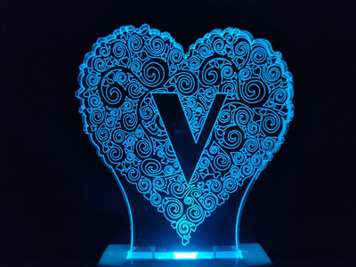 Gadgets World ALPHABET V Picture Light Wall Lamp With Bulb