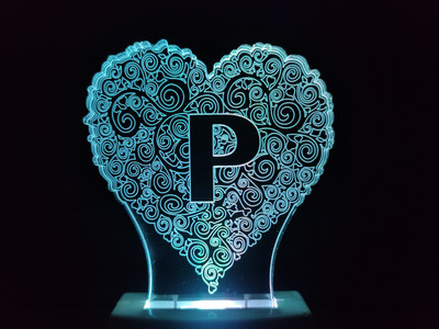 Gadgets World ALPHABET P Picture Light Wall Lamp With Bulb