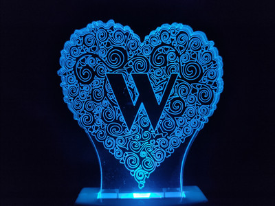 Gadgets World ALPHABET W Picture Light Wall Lamp With Bulb