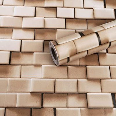 FLIPZONE Vinyl Nature Brown Wallpaper(L x W: 304.8 cm x 45.72 cm)