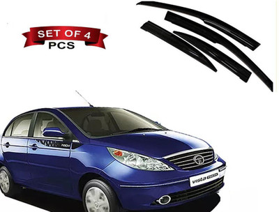 Kunj Autotech For Convertibles Front, Rear Wind Deflector(Tinted Tata Indica Vista)