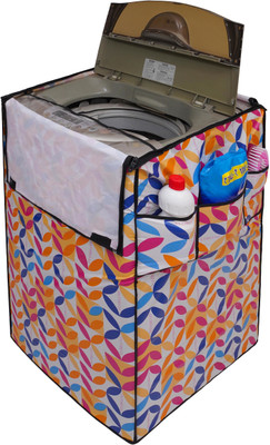 Glassiano Front Loading Washing Machine  Cover(Width: 60.98 cm, Pink & Blue)