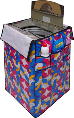 Glassiano Top Loading Washing Machine  Cover(Width: 60.98 cm, Pink & Blue)