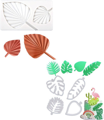 HOMEBAKERS MART Combo of Tropical Leaf Cutter and Palm Leaf Mould Cookie Cutter(Pack of 2)