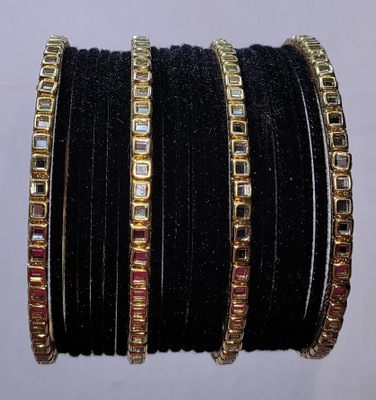 MAMTA'S CREATION Metal, Alloy Cubic Zirconia Gold-plated Bangle Set(Pack of 44)