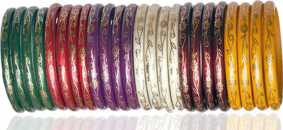 HOMOZE Glass Bangle Set(Pack of 24)