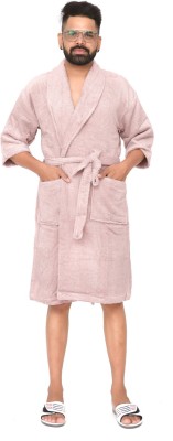 TRIDENT Pink Medium Bath Robe(pack of 1 bath robe, For: Men & Women, Pink)