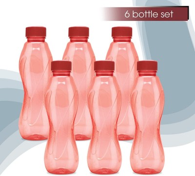 Strobine 6 Fancy Water Bottle Set(1000 ML)Fridge Water Bottle,Bottle Combo Set,Gym Bottle 1000 ml Bottle(Pack of 6, Red, PET, Plastic)