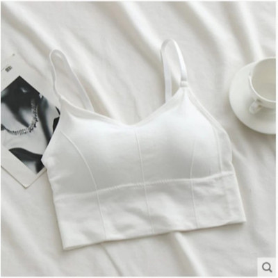 BRANKLY Women Cami Bra Lightly Padded Bra Women Cami Bra Lightly Padded Bra(White)