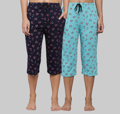 Fit N Fame Women Multicolor Capri