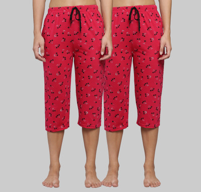 Fit N Fame Women Pink Capri