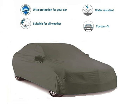 prozas Car Cover For Mahindra e-Verito (With Mirror Pockets)(Grey)