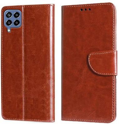 Wynhard Flip Cover for Samsung Galaxy M33 5G(Brown, Grip Case, Pack of: 1)