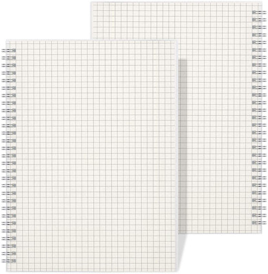 INNAXA B5 (Pack of 2) Graph Ruled Wirebound Spiral Notebook, B5 Notebook Squared 160 Pages(White, Pack of 2)