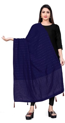 VICHARAN Cotton Blend Striped Women Dupatta