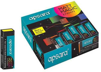 APSARA Matt Magic Jumbo Erasers Pack Of 20 Non-Toxic Eraser(Set of 20, Multicolor)