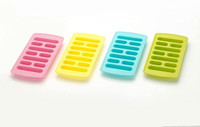 VG craft Kit kat Shape Ice Stick Tray Ice Cube Mold for Water Battle Pack of 4 Pcs Multicolor Plastic Ice Cube Tray(Pack of4)