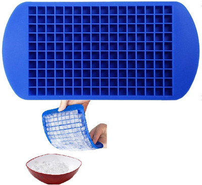 Frackson Silicone (1 Pcs) 160 Small Ice Cube Molds Easy Release Crushed Ice for Chilling, Blue Silicone Ice Cube Tray(Pack of1)