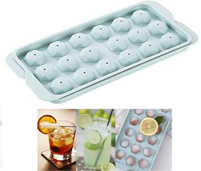 Frackson Diamond Ice Cube Tray Ball Maker Mold for Freezer Making 1 X 18PCS Sphere, Blue Plastic Ice Cube Tray(Pack of1)