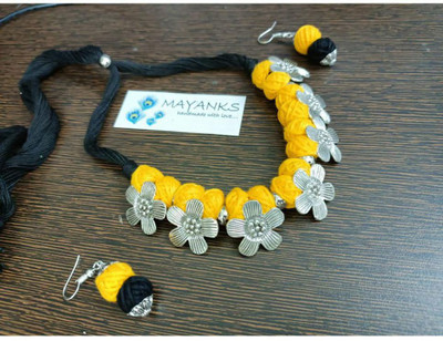 debasrees Fabric Gold Jewellery Set(Pack of 1)
